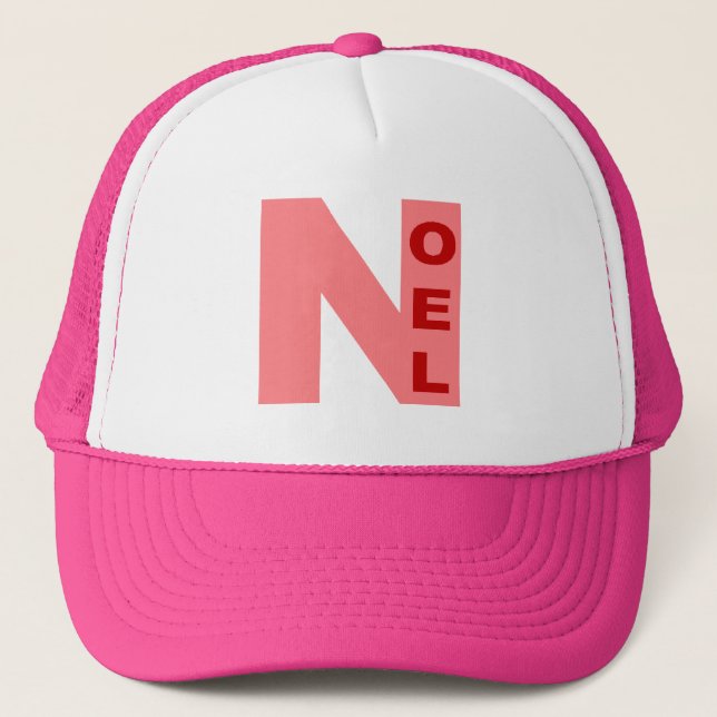 Casquette Trucker blanc/rose  NOEL Keps (Framsida)