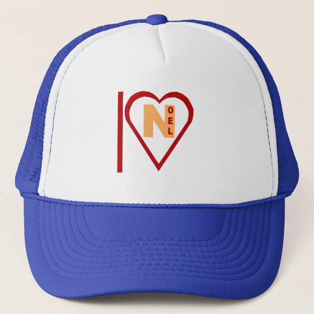 Casquette Trucker blanc royal I LOVE NOEL Keps (Framsida)