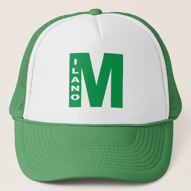 Casquette Trucker blanc/vert   MILANO Keps (Framsida)