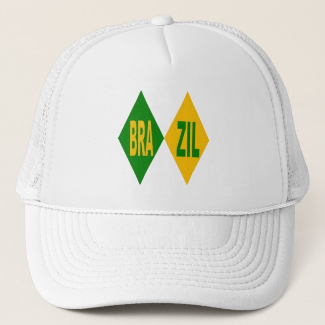 Casquette Trucker blanche  BRAZIL Keps (Framsida)