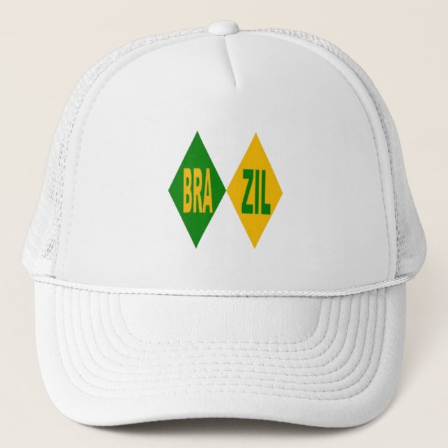 Casquette Trucker blanche  BRAZIL Keps (Framsida)