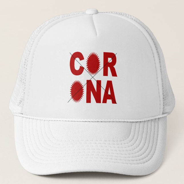 Casquette trucker blanche CORONA X Keps (Framsida)