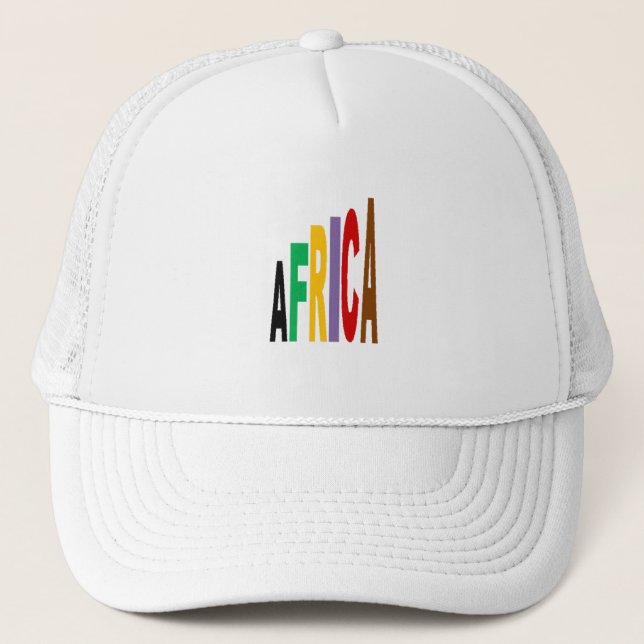 Casquette trucker  blanche  DESIGN   AFRICA  Keps (Framsida)