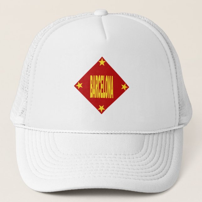 Casquette trucker blanche Design BARCELONA Keps (Framsida)