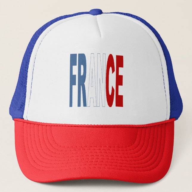 casquette trucker bleu blanc rouge FRANKRIKE Keps (Framsida)
