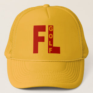 Casquette trucker jaune FLORIDA GOLF Keps