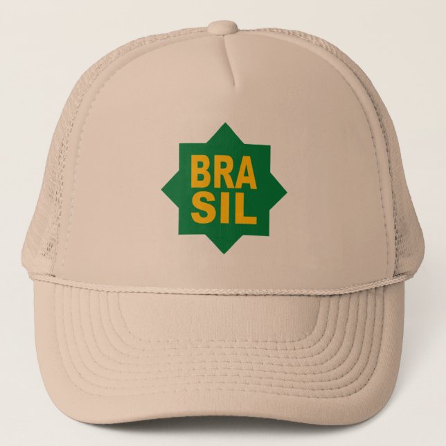 CASQUETTE   TRUCKER   KAKI   DESIGN  BRASIL KEPS (Framsida)