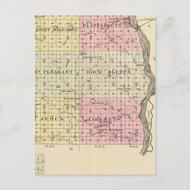 Cass County, Nebraska Vykort (Framsida)
