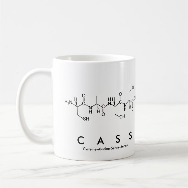 Cass peptide namn mugg (Vänster)