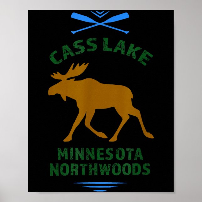 Cass sjö minnesota northwoods utomhus fiske  poster (Framsidan)