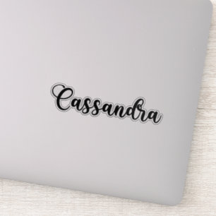Cassandra Namn - Handskriven kalligrafi Klistermärken