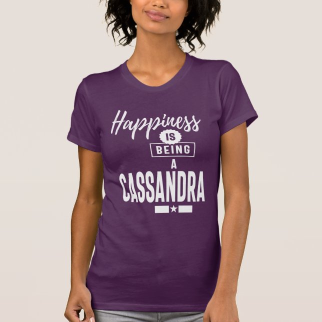 Cassandra Personlig Namn Birthday Gift T Shirt (Framsida)