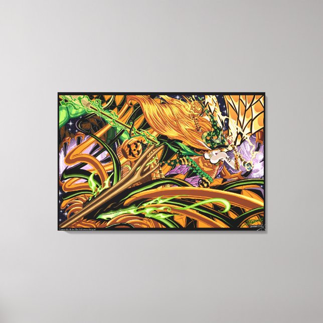 Cassandra Rides's Halloween Dragon Stretched Can Canvastryck (Framsida)