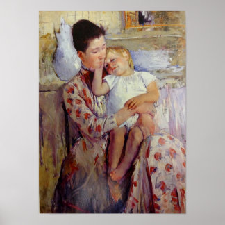 Cassatt Art Mor och Child Poster