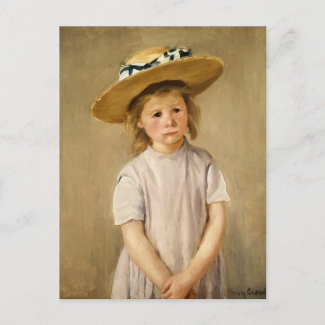 Cassatt Barn i halmhatt Vykort (Framsida)