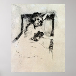 Cassatt - Knäböj i fåtölj Poster