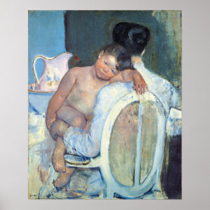 Cassatt - Kvinna sittande med barn i armarna Poster
