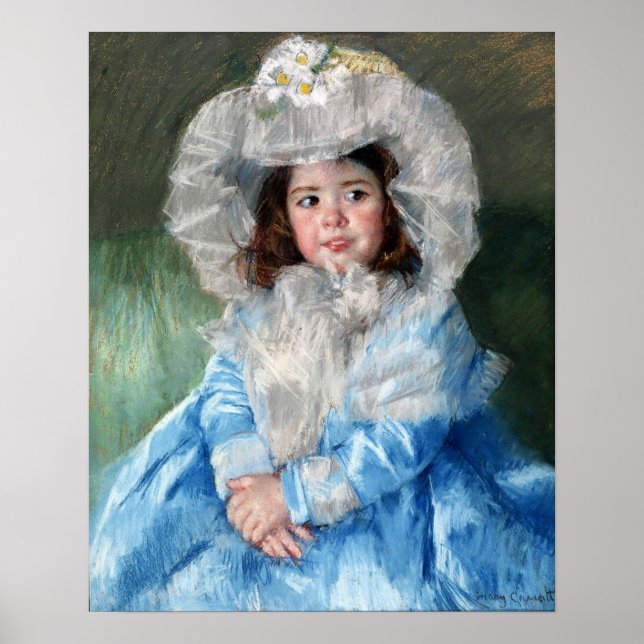 Cassatt - Margot (Lefebvre) i blått Poster (Framsidan)