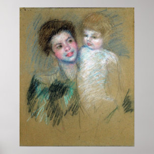 Cassatt - Mor och barn Poster