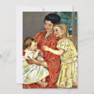 Cassatt: Mor och Sara beundrar barnet Kort