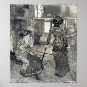 Cassatt - På Louvre Poster