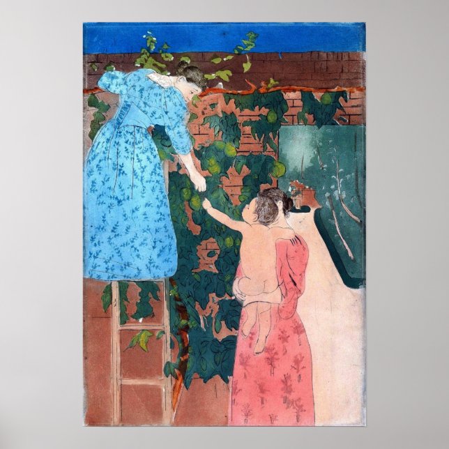 Cassatt - Plockar frukt Poster (Framsidan)