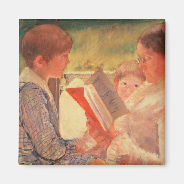 Cassatt Reading to her Grandchildren, 1888 Magnet (Framsidan)