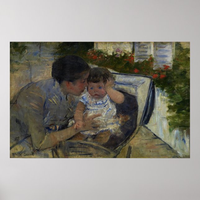 Cassatt - Susan Comforting Baby Poster (Framsidan)