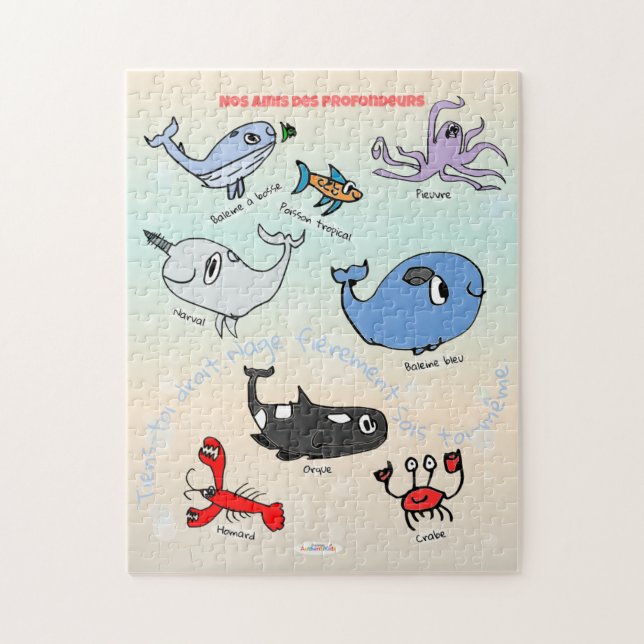 Casse-tête “Amis des profondeurs” - Puzzle Pussel (Vertikal)