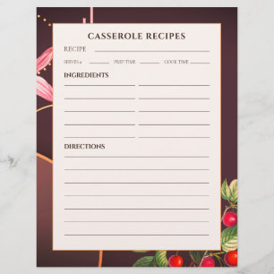Casserole Recipes Burgundy Botaniska körsbär
