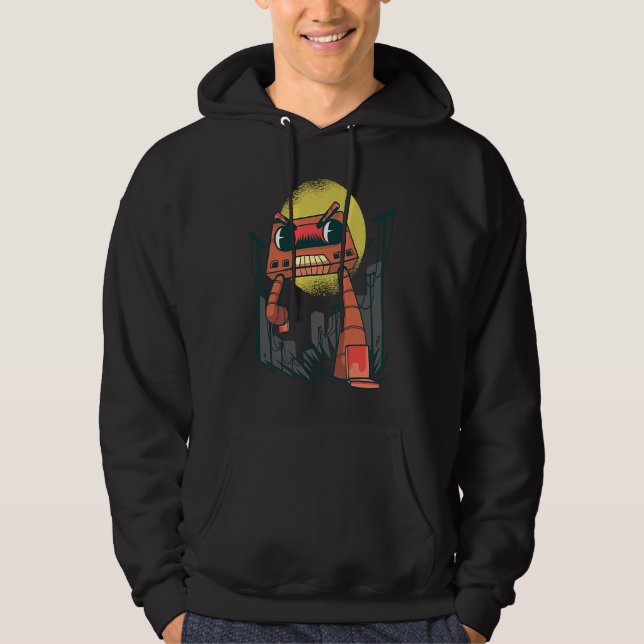 cassette 90's 80's angry music hoodie (Framsida)
