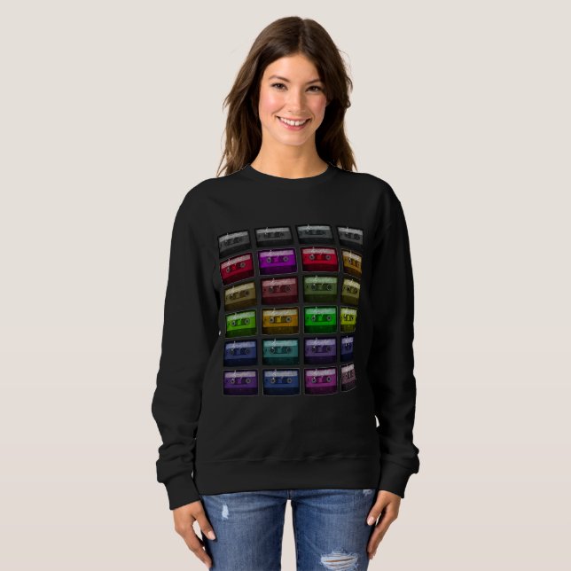 CASSETTE BPES RETRO MUSIC ÄLSKARE T SHIRT (Hel framsida)
