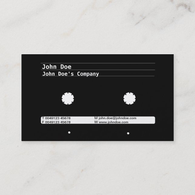 Cassette Design Business Card Visitkort (Framsida)