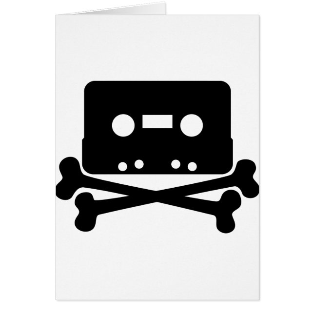 Cassette Jolly Roger Hälsningskort (Framsidan)