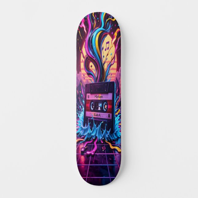 Cassette Meltdown - Retro Vibes Edition 2 Mini Skateboard Bräda 18,5 Cm (Framsida)