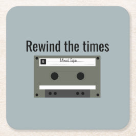 Cassette, Mixed Tape Underlägg Papper Kvadrat