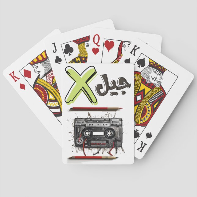 Cassette & Pencil Gen X Nostalgia ك ا س ي ت ق و Casinokort (Baksidan)