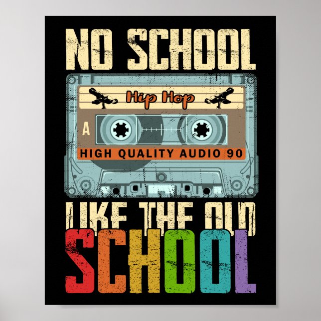 Cassette Rappers Hip Hop Old School Fashion 80S 90 Poster (Framsidan)