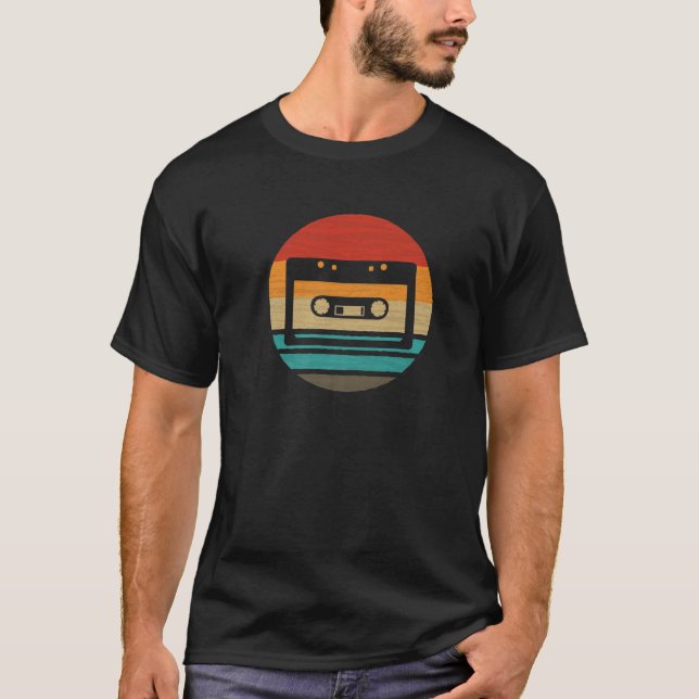 Cassette Retro Stil Vintage T Shirt (Framsida)