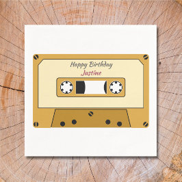 Cassette Tape Birthday Napkin Pappersservett