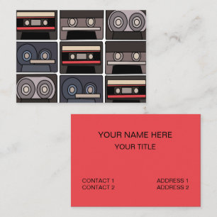 Cassette Tape Mixtape Music Band Artist Visitkort