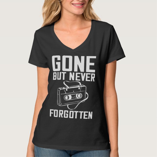 Cassette Tape Music Player Recorder Mix Audio Coll T Shirt (Framsida)