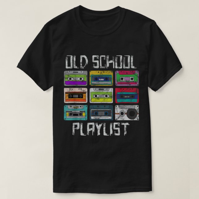 Cassette Tape Music Retro 80s Old school-spelnings T Shirt (Design framsida)