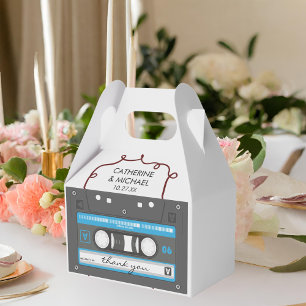 Cassette Tape Retro 70's Musical Bröllop Presentaskar
