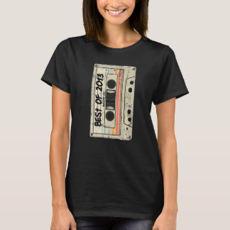 Cassette Tape Retro Birthday Born 2013 Bästa av 2 T Shirt
