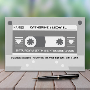 Cassette Tape Retro Music Bröllop Gästböcker