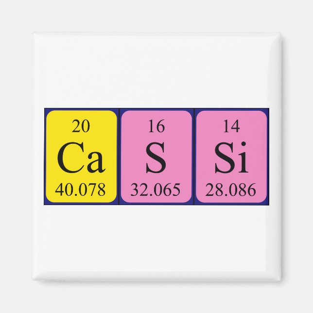 Cassi Periodisk magnet bord namn (Framsidan)