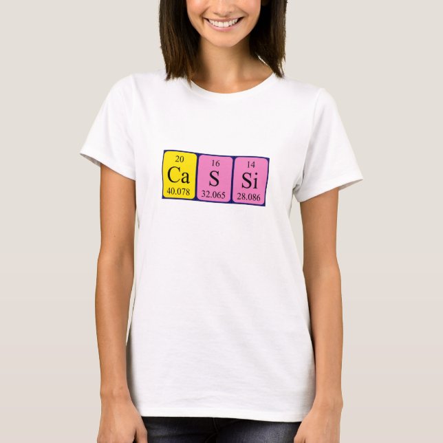 Cassi Periodisk skjorta bord namn Tee Shirt (Framsida)