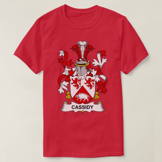 Cassidy Coat of Arms Family Crest  T Shirt (Design framsida)