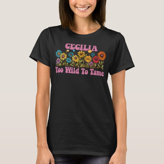 CASSIDY Namn Cute Retro Girls Wildblomma CASSIDY N T Shirt (Framsida)